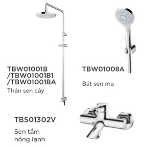 Bộ sen cây tắm Toto TBW01001B/TBS01302V/TBW01008A