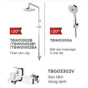 Bộ sen tắm TBW01002B/TBG03302V/TBW01010A