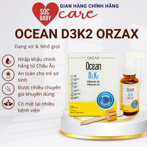 Bổ sung Vitamin D3 và Vitamin K2 Ocean D3K2 – Chai 20ml