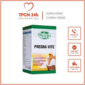 Bổ sung vitamin và khoáng chất cho các bà mẹ trong thời kỳ mang thai và cho con bú pregna vite organika 30 viên