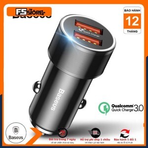 Bộ tẩu sạc nhanh đa năng Baseus Small Screw Dual-USB dùng cho xe hơi (36W, Quick Charge 3.0, 2 Ports USB Car Charger)