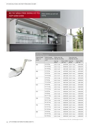 Bộ tay nâng Free Swing  Hafele 372.71.148