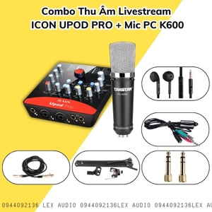 Bộ thu âm Icon Upod Pro + Micro Takstar PC K600