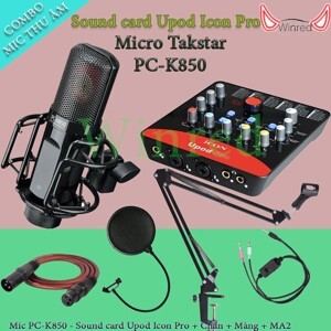 Bộ thu âm Icon Upod Pro + Micro Takstar PC K850