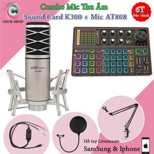 Bộ thu âm K300 + Micro AQTA AT-808