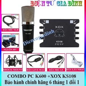 Bộ thu âm KS108 + Micro Takstar PC K600