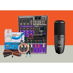 Bộ thu âm Mixer M4 Plus + Micro AKG P120