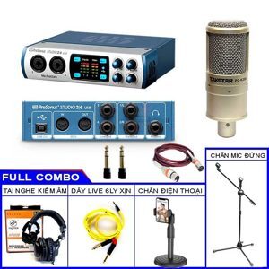 Bộ thu âm Presonus Studio 26 và Micro PC K200