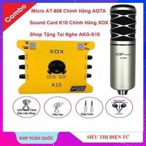 Bộ thu âm XOX K10 + Micro AQTA AT-808