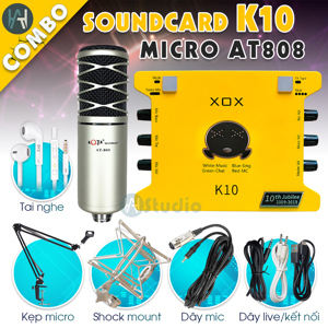 Bộ thu âm XOX K10 + Micro AQTA AT-808