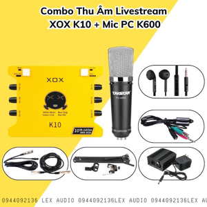 Bộ thu âm XOX K10 + Micro Takstar PC K600