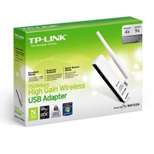 TP-Link 150Mbps High Gain Wireless USB Adapter TL-WN722N