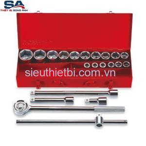 Bộ típ 3/4inch 21 cái hộp sắt Crossman 99-086