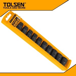 Bộ típ lục giác ngắn đen dùng hơi 1/2 inch 10 món Tolsen 18295