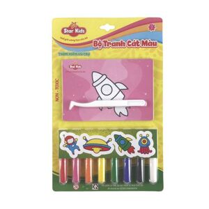 Bộ tranh cát màu & Thám hiểm vũ trụ Star Kids K507