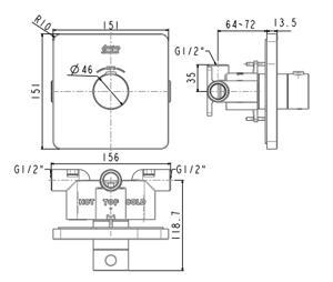 Bộ trộn nhiệt độ âm tường American Standard FFAS0930