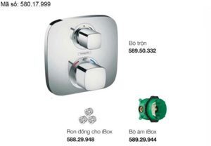 Bộ trộn vòi sen âm tường HANSGROHE Ecostat E 15708000 580.17.999