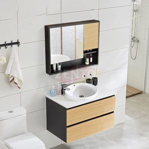 Bộ tủ, chậu, bàn đá, kệ gương Lavabo LV892-2M