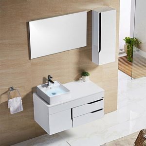 Bộ tủ, chậu, bàn đá, kệ gương lavabo Zento ZT-LV880