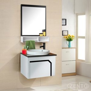 Bộ tủ, chậu bàn đá, kệ gương Lavabo ZT-LV899