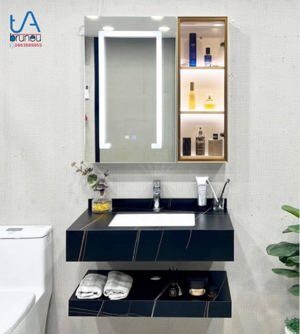 Bộ tủ chậu lavabo nhựa PVC Sáng Tạo 865