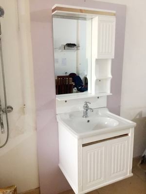 Bộ tủ chậu lavabo nhựa PVC Sáng Tạo 861