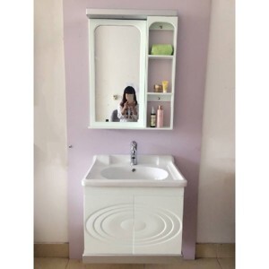 Bộ tủ chậu lavabo nhựa PVC Sáng Tạo 864