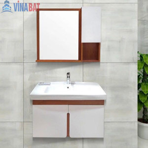 Bộ tủ chậu lavabo nhựa PVC Sáng Tạo 884