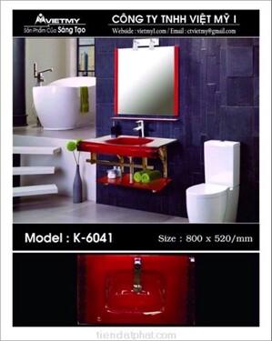 Bộ tủ chậu Lavabo Việt Mỹ Model 6041