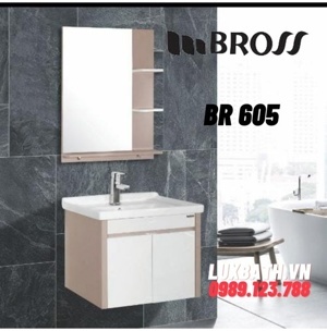 Bộ tủ chậu nhựa 1 ngăn Bross BR-605