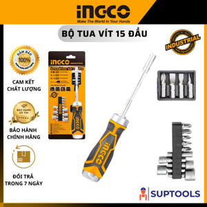 Bộ tua vít 15 đầu Ingco AKISD1508