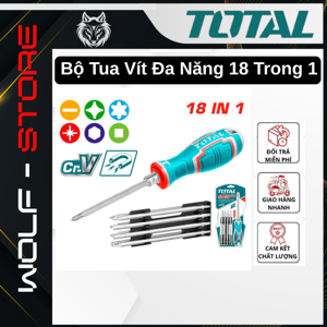 Bộ tua vít đa năng 18 trong 1 Total THT250236