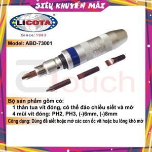 Bộ tua vít đóng 4 mũi cao cấp Licota ABD-73001