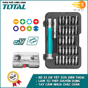 Bộ tua vít sửa điện thoại 32 chi tiết Total THT250PS0321