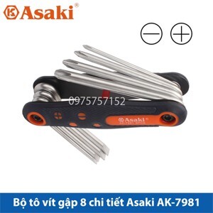 Bộ tua vít xếp Asaki AK-7981