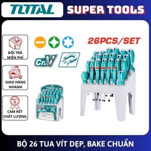 Bộ tuốc nơ vít đa năng 26 chi tiết Total THT250626