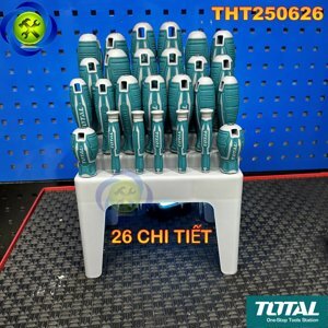 Bộ tuốc nơ vít đa năng 26 chi tiết Total THT250626