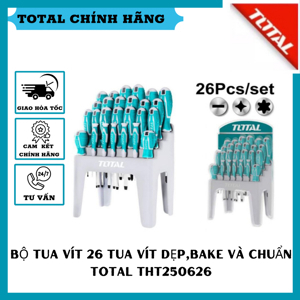 Bộ tuốc nơ vít đa năng 26 chi tiết Total THT250626