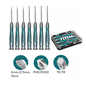 Bộ tuốc nơ vít (tô vít) 7 chi tiết Total THT250726