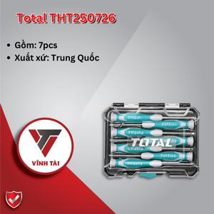 Bộ tuốc nơ vít (tô vít) 7 chi tiết Total THT250726