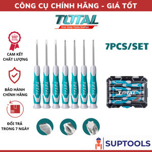 Bộ tuốc nơ vít (tô vít) 7 chi tiết Total THT250726