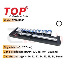 Bộ tuýp 10 chi tiết cần kéo TOP TBS12246 - 1/2"