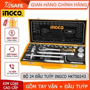 Bộ tuýp 1/2" 24 chi tiết Ingco HKTS0243