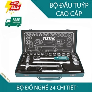 Bộ tuýp 1/2" 24 chi tiết Total THT141253 10-32mm