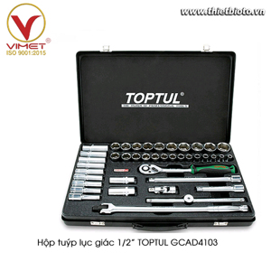 Bộ tuýp 1/2" 41 chi tiết Toptul GCAD4103