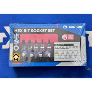 Bộ Tuýp 1/2" 9 chi tiết mũi Lục giác Kingtony 4110PR