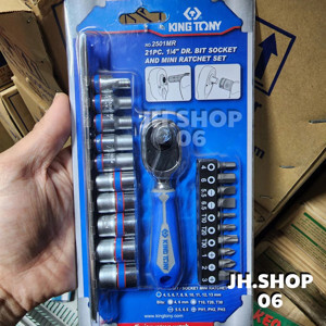 Bộ tuýp 1/4 inch 21 chi tiết Kingtony 2501MR