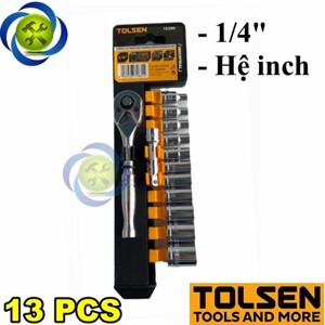 Bộ tuýp 1/4 inch công nghiệp 13 món Tolsen 15390