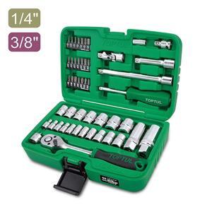 Bộ tuýp 1/4" và 3/8" 49 chi tiết Toptul GCAI4904