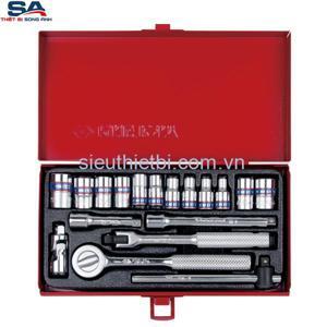 Bộ tuýp 18 chi tiết hệ mét Kingtony 2518MR01, 1/4"